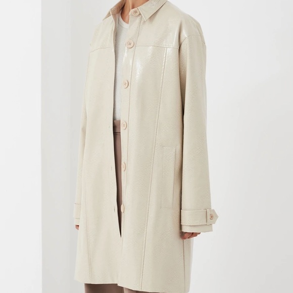 Longline Patent Coat - Picture 1 of 6
